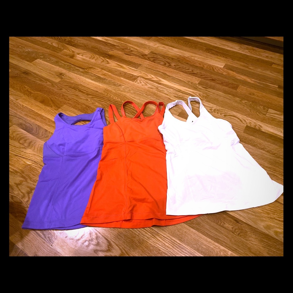 Set of 3 Lululemon workout yoga sports bra tanks